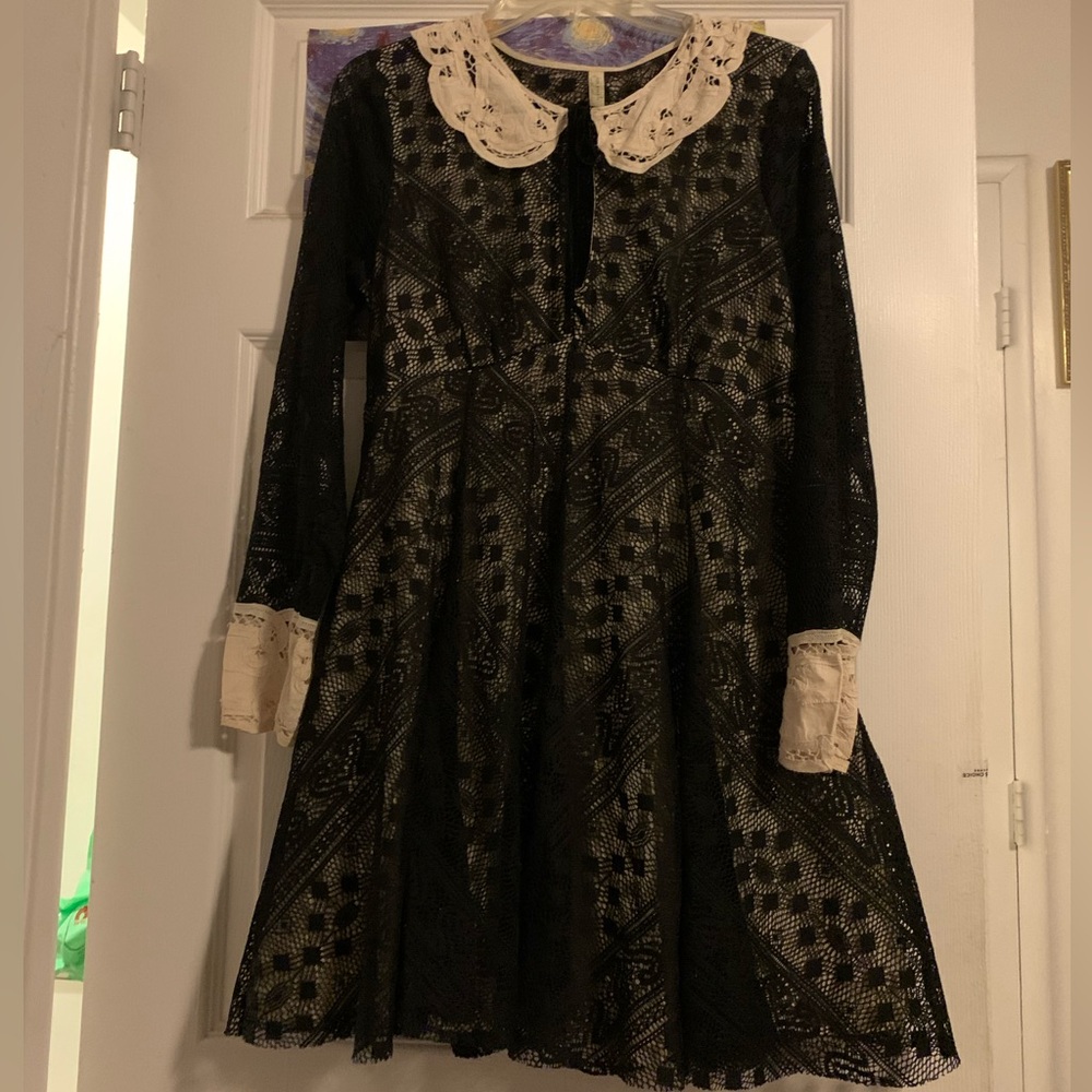 Free people Victorian lace collar dress